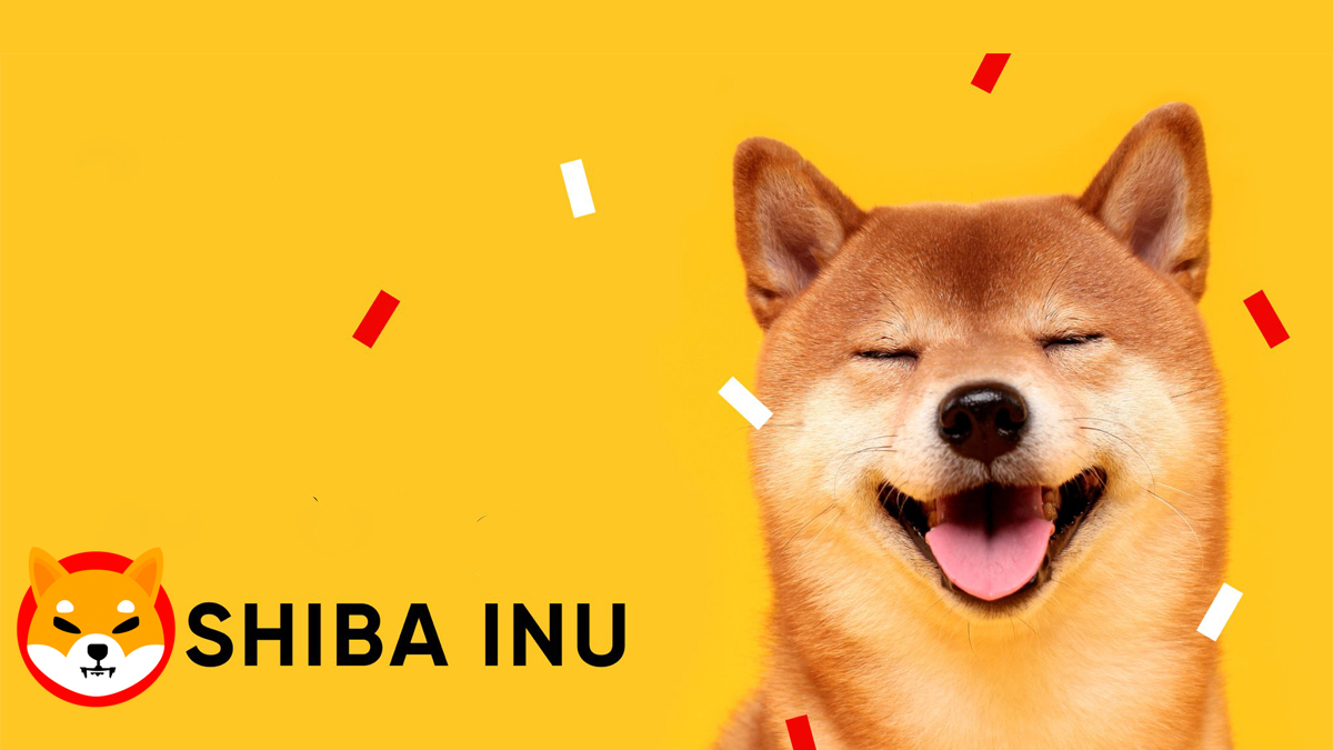 Picture of a Shiba Inu dog breed, with Shiba Inu logo and Shiba Inu written to the right of it