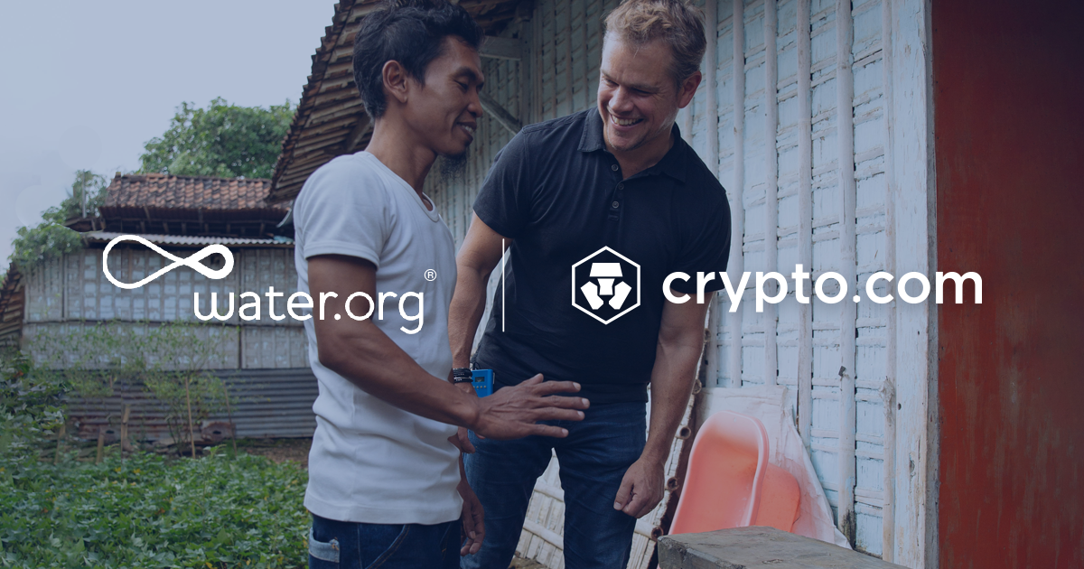Hollywood Star Matt Damon Partners With Crypto.com To Promote Clean Water Project