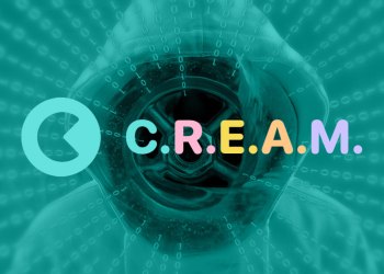 Picture of CREAM Finance with a hooded figure behind it