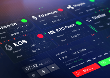 Picture of a trading crypto screen on a computer