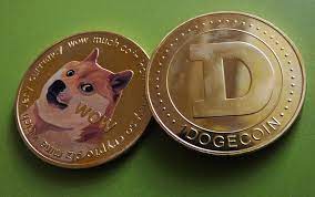 Picture of two Dogecoin crypto coins