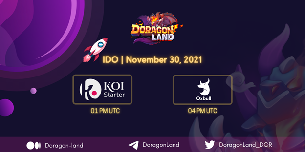 DoragonLand Gears Up for a Big Move this Nov. as It Announces Its $DOR IDO