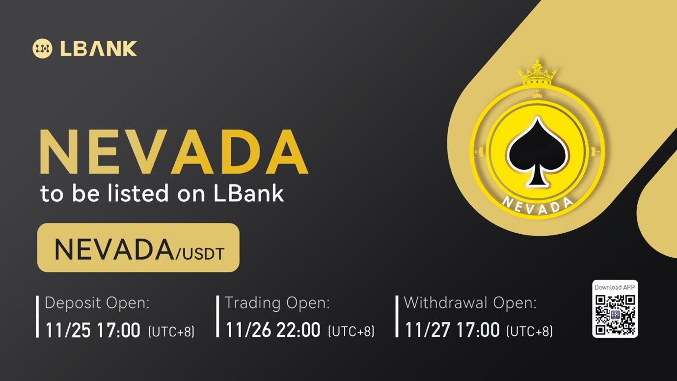 LBank Exchange Will List NEVADA (NVD) on November 26, 2024