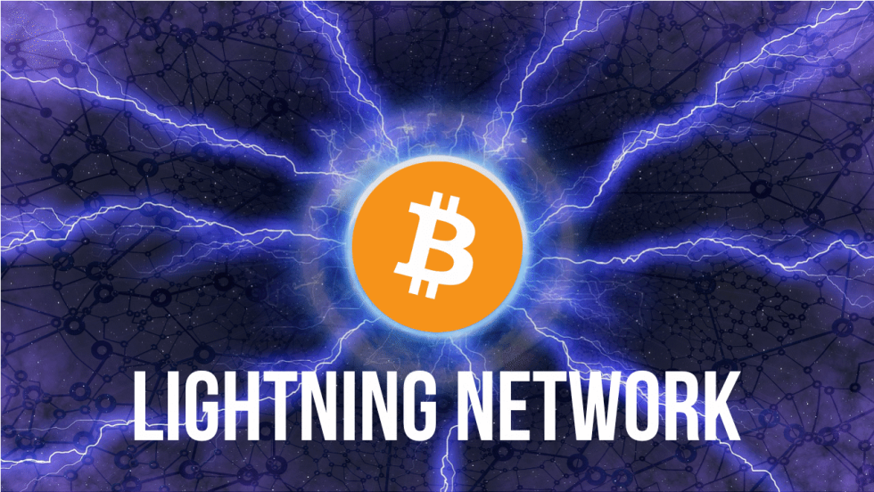 bitcoin Picture of a bitcoin in the middle of a lightning storm