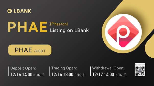 LBank Exchange Will List Phaeton (PHAE) on December 16, 2024