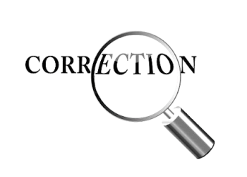 Picture of the word correction with a magnifying glass above it, representing crypto correction
