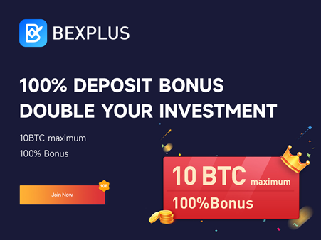 Bexplus lists USDT, BTC, ETH, XRP, LTC, EOS deposits and launches a 100% welcome bonus