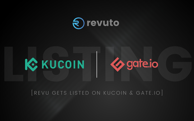 Revuto’s REVU Token To List On Tier One Exchanges KuCoin and Gate.io