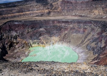 Geothermal Energy, a volcano crater in El Salvador