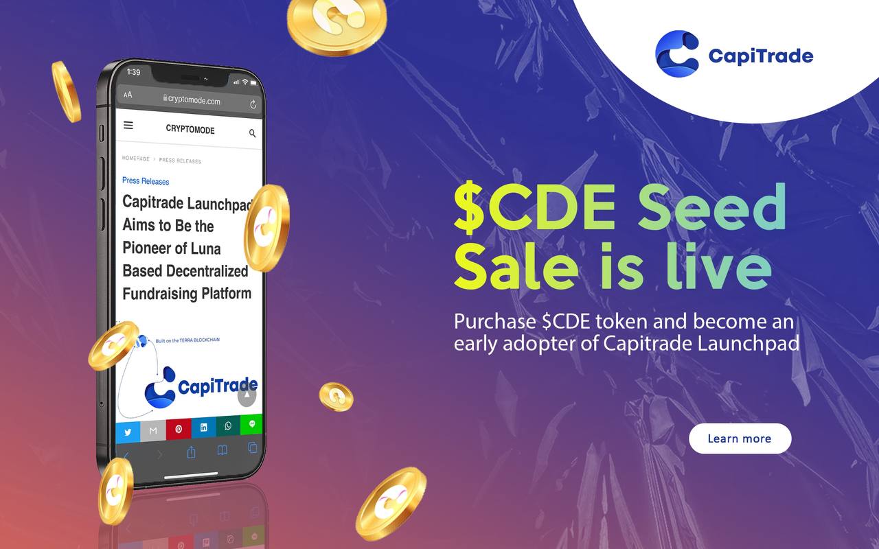 Capitrade IDO Launchpad Records Increasing Interest In Its on Going CDE Seed Sale Event