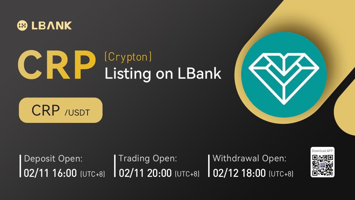 LBank Exchange Will List Crypton (CRP) on February 11, 2022
