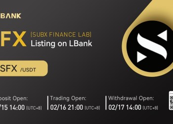 LBank Exchange Will List SUBX FINANCE LAB (SFX) on February 16, 2022