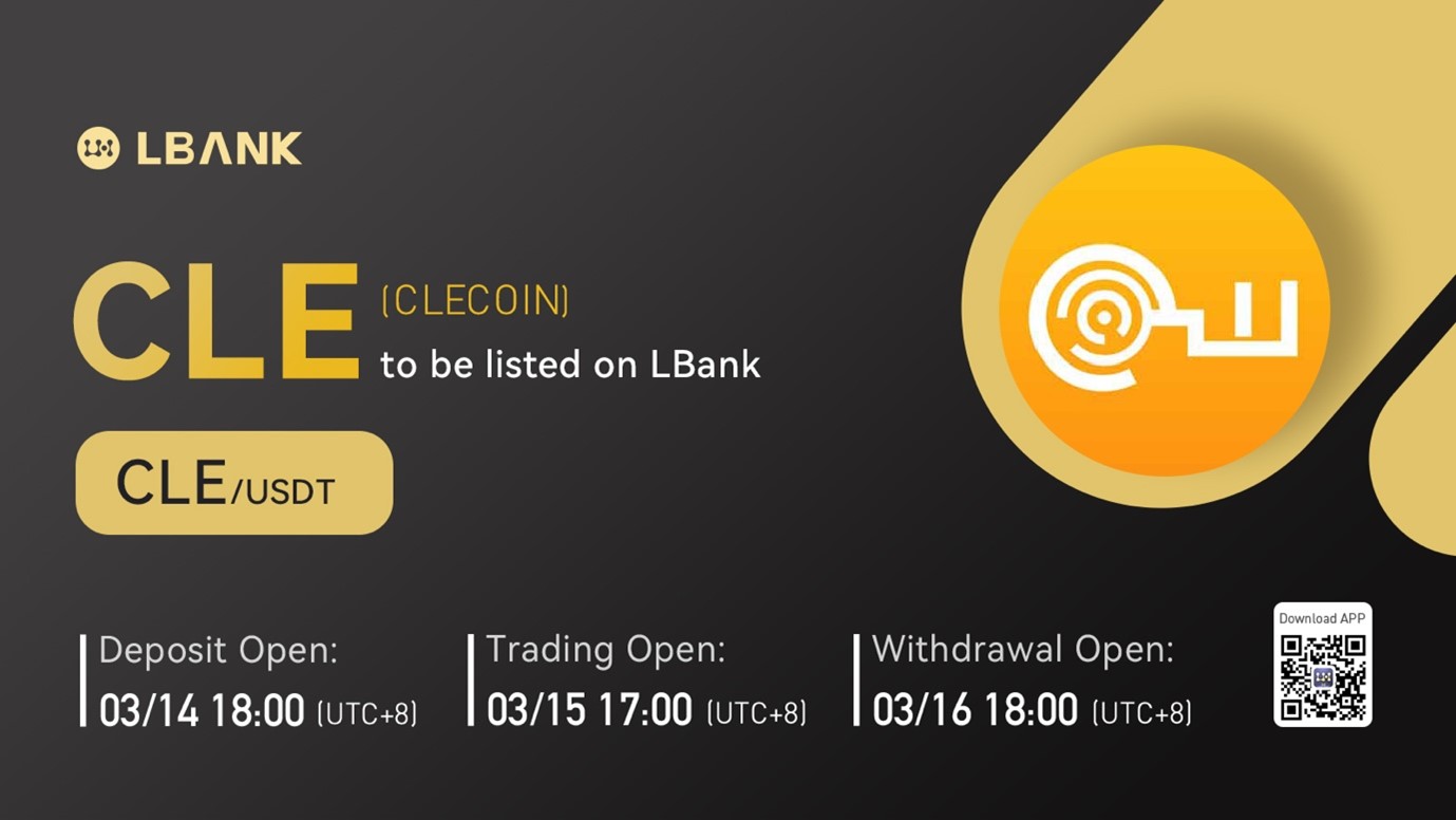 CLECOIN (CLE) Is Now Available for Trading on LBank Exchange