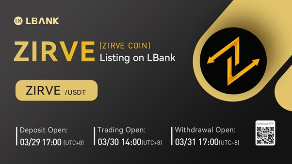 LBank Exchange Will List Zirve Coin (ZIRVE) on March 30, 2022
