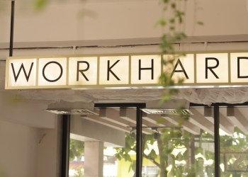 ETHPoW, a "Work Hard" sign