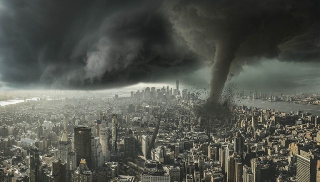 Tornado Cash, a tornado over a city