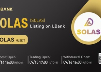 Solas (SOLAS) Is Now Available for Trading on LBank Exchange