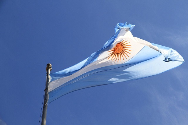 Argentina, flag waving