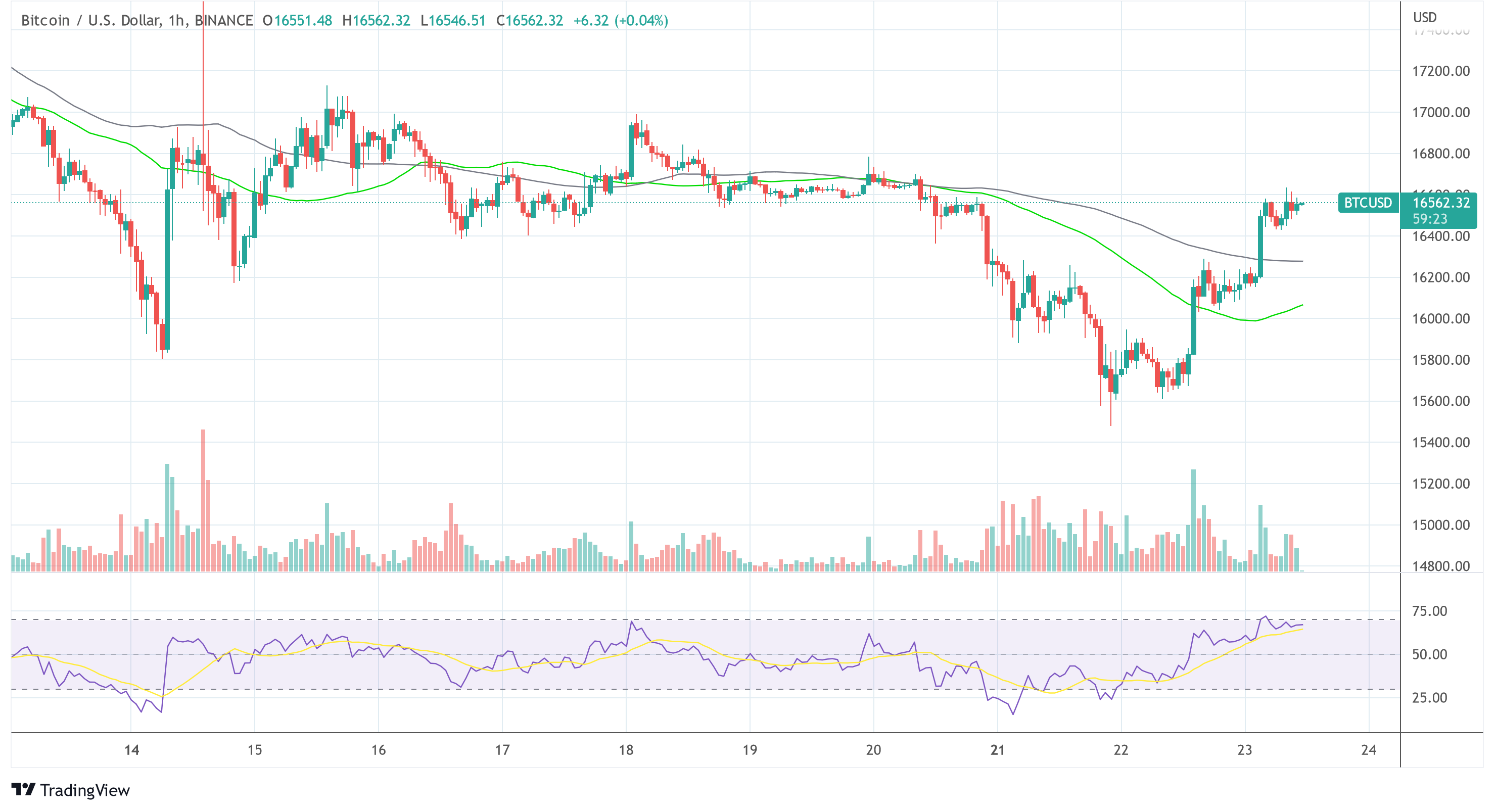 비트코인 BTC USD_2022-11-23