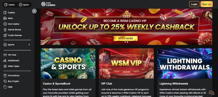 Fast payouts is a perk offered at WSM Casino