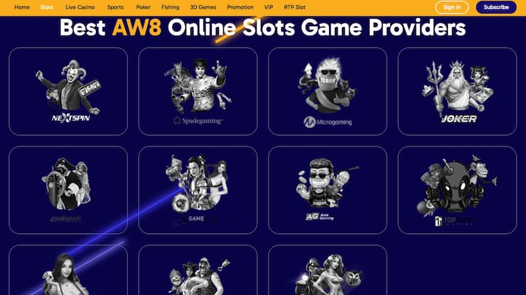 Aw8 online casino slots games