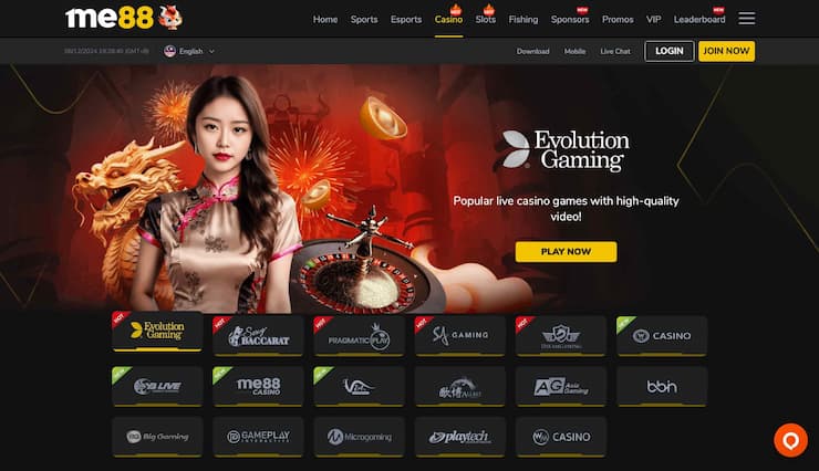 Me88 casino game selection in Malaysia