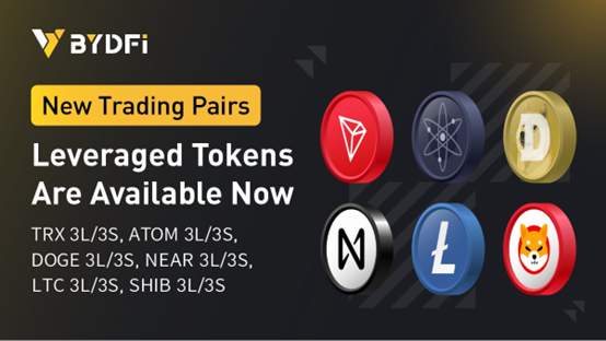 BYDFi crypto exchange has launched 12 new leveraged tokens.