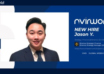 Jason Yang, a former strategy manager at Binance, Joins Nvirworld as CMO to help boost Nvirworld as Global Web3 solution