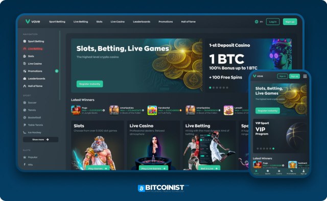 Vave bitcoin blackjack casino platform