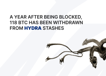 According to Match Systems, 118 BTC has been withdrawn from Hydra stashes a year after it was blocked.