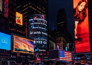 Discover the Yesgo (YESGO) Listing on XT.COM and Launch on Nasdaq billboard in Times Square