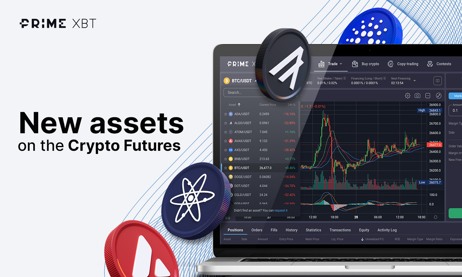 Dogecoin leads pack of 20 new Altcoin Crypto Futures now available with PrimeXBT