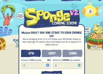 Sponge Meme Coin Makes a Comeback with Stake to Earn $SPONGEV2 Upgrade