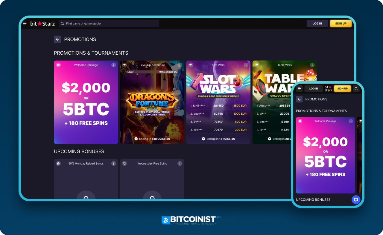 Welcome Bonus at BitStarz