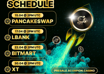 Scorpion Casino Continues Listing Spree Following Extraordinary $10M+ Presale for Revenue-Sharing CasinoFi Platform