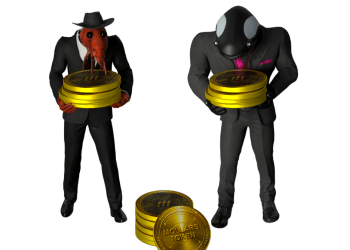 Crypto Shrimp and Whale holding Mollars tokens