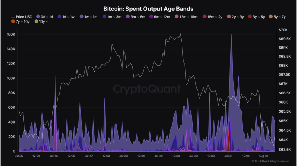 Bitcoin spent output age band | Source: CryptoQuant