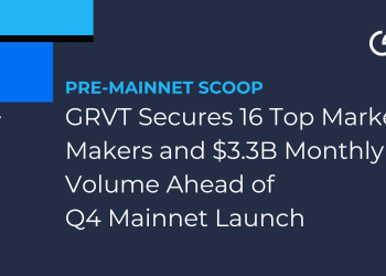 Hybrid Exchange GRVT Secures 16 Top Market Makers and $3.3B Monthly Volume Ahead of Q4 Mainnet Launch