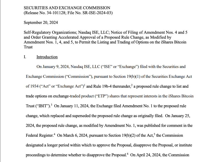 BlackRock Receives SEC Greenlight For Spot Bitcoin ETF Options