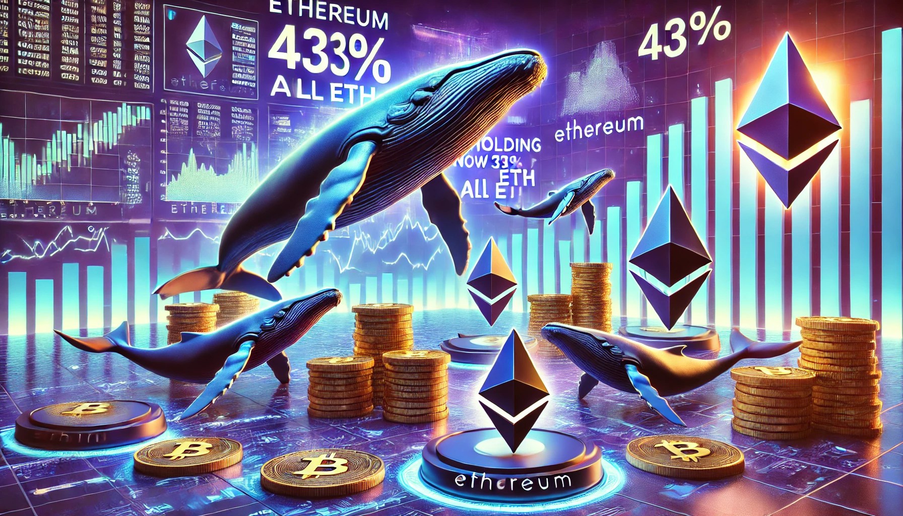 Ethereum Whales Increase Supply Share, Now Control 43% Of All ETH