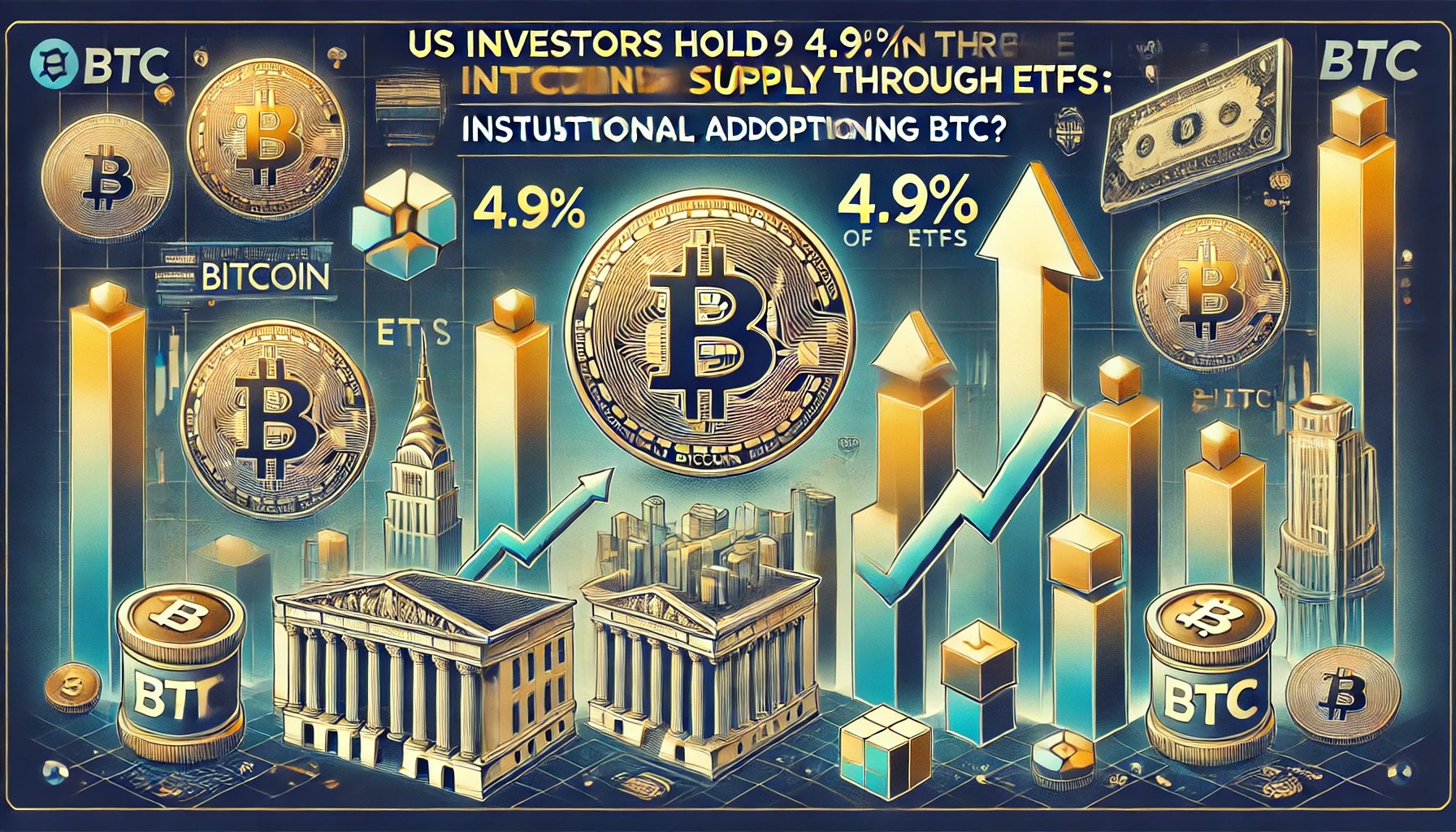 US Investors Hold 4.9% Of Bitcoin Supply Through ETFs: Institutional Adoption Driving BTC?