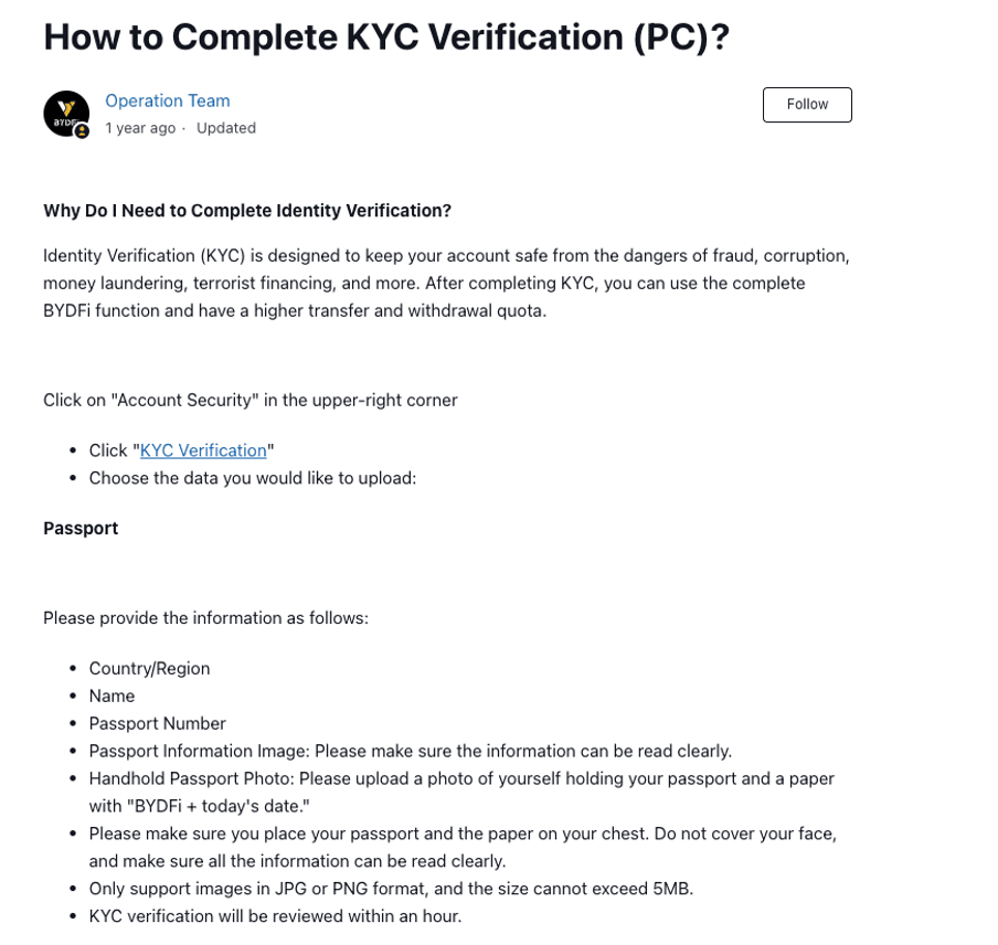 KYC process