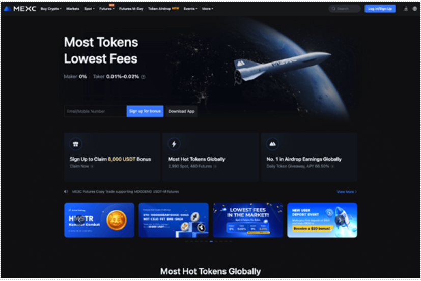 mexc website homepage