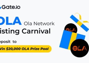 Gate.io Launches Ola Network (OLA) Incentive Event, Offering a $20,000 Prize Pool