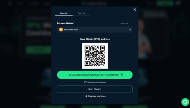 BetPanda Bitcoin deposit