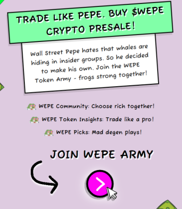 Trade Like Pepe, Buy Wepe