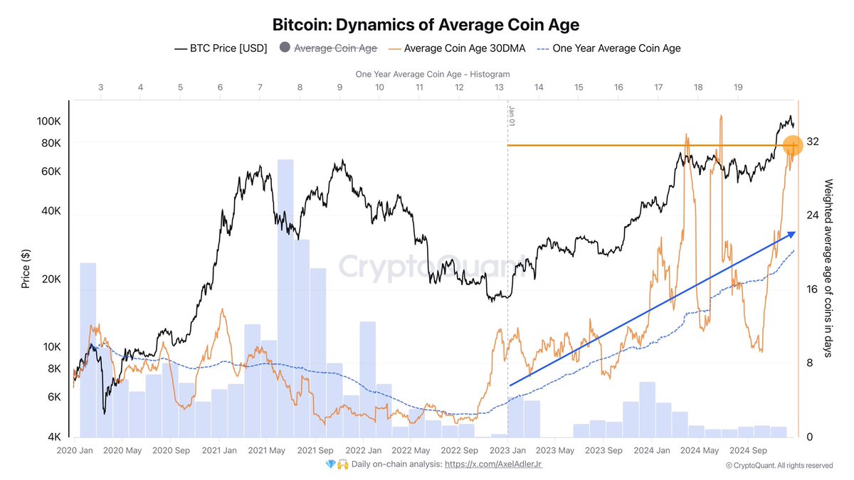 Bitcoin Dynamics of Average Coin Age