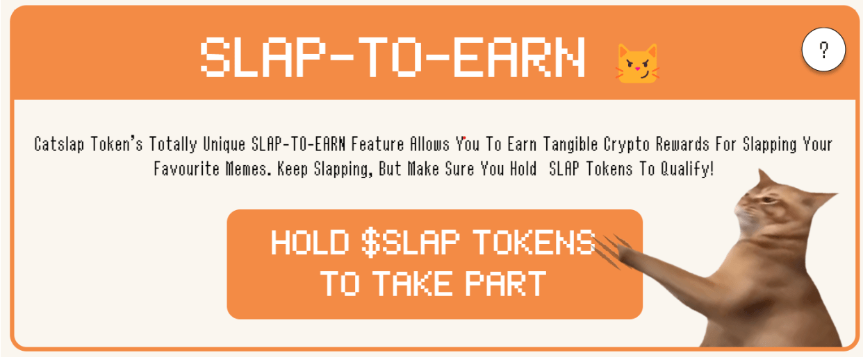 Catslap token opens a novel slap-to-earn feature to earn token rewards
