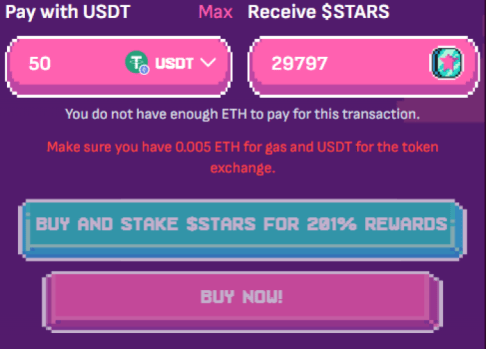 Select crypto or fiat to join the Crypto All-Stars community