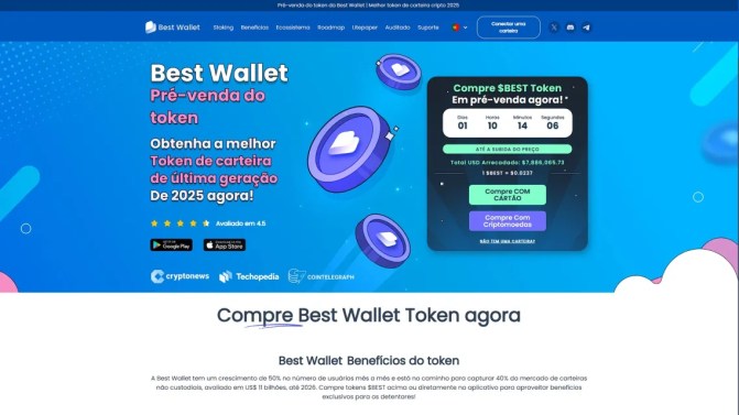 Conheça o token de utilidade da DEX Best Wallet, uma das criptomoeda barata hoje